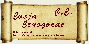 Cveja Crnogorac vizit kartica